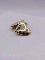  10KT YELLOW GOLD DIAMOND ACCENT HEART LOCKET PENDANT