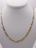  14KT YELLOW GOLD 20.5" FIGARO LINK CHAIN