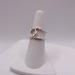  SIZE 7 14KT TWO TONE GOLD VENN DIAGRAM STYLE BAND RING
