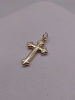  18KT YELLOW GOLD 1" CROSS PENDANT