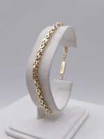  14KT YELLOW GOLD 7.75" BYZANTINE LINK BRACELET