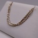 18KT TWO TONE GOLD 16" OVAL BEAD LINK 3-STRAND NECKLACE