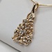  14KT YELLOW GOLD ~.40 TOTAL CARAT WT. DIAMOND ACCENT 1 1/2" NUGGET PENDANT