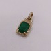  14KT YELLOW GOLD ~6.5 CARAT EMERALD WITH DIAMOND HALO AND BALE PENDANT