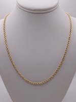  14KT YELLOW GOLD 24.5" ROPE LINK CHAIN