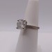  SIZE 6 14KT WHITE GOLD ~3 CARAT ROUND DIAMOND CENTER WITH ACCENTS RING