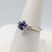  SIZE 8.5 18KT WHITE GOLD ~1.1 CARAT ROUND CUT TANZANITE SOLITAIRE RING