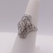  SIZE 6.5 950 PLATINUM ~1 TOTAL CARAT WT. EUROPEAN DIAMOND ART DECO SHIELD RING