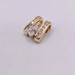  14KT YELLOW GOLD ~.75 TOTAL CARAT WT. PEAR & ROUND DIAMOND 1/2" SLIDER PENDANT