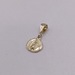  14KT YELLOW GOLD DOUBLE-SIDED ROUND RELIGIOUS 3/8" MEDAL PENDANT