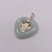  14KT YELLOW GOLD 1.25" JADE HEART PENDANT