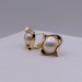  14KT YELLOW GOLD BLISTER PEARL OMEGA CLIP 3/4" EARRINGS