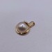  14KT YELLOW GOLD BLISTER PEARL WITH DIAMOND ACCENT BALE PENDANT