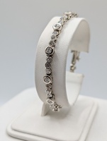  14KT WHITE GOLD ~2.5 TOTAL CARAT WT. ROUND DIAMOND 7" TENNIS BRACELET