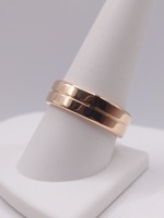  SIZE 10 18KT ROSE GOLD POLISHED FINISH BAND RING