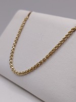  14KT YELLOW GOLD 22" WHEAT LINK CHAIN