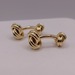 18KT YELLOW GOLD DESIGNER DOUBLE-SIDED LOVE KNOW CUFFLINKS