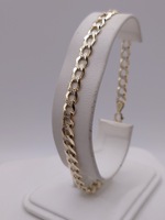  10KT YELLOW GOLD 8 1/2" DIAMOND CUT CURB LINK BRACELET