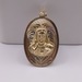  14KT YELLOW GOLD 2.5" OVAL DOUBLE-SIDED RELIGIOUS PENDANT