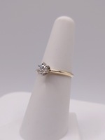  SIZE 6 14KT YELLOW GOLD ~.36 CARAT ROUND BRILLIANT CUT DIAMOND SOLITAIRE RING
