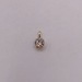  14KT YELLOW GOLD ~.55 CARAT DIAMOND SOLITAIRE FLEUR DE LIS SET 3/8" PENDANT