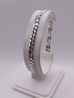  14KT WHITE GOLD 8" CURB LINK BRACELET