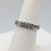  SIZE 7 14KT WHITE GOLD ~1 TOTAL CARAT WT. ROUND DIAMOND ACCENT BAND RING