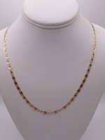  14KT TRI COLOR GOLD 26" VALENTINO LINK CHAIN