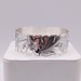  925 STERLING SILVER ENGRAVED FLORAL DESIGN 1" WIDE BANGLE BRACELET