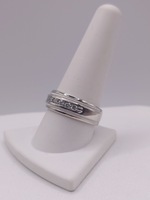 SIZE 10 14KT WHITE GOLD ~.75 TOTAL CARAT WT. DIAMOND ACCENT BAND RING