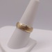  SIZE 8 14KT YELLOW GOLD BRUSHED AND POLISHED FINISH BAND RING