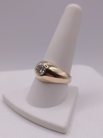  SIZE 10 14KT YELLOW GOLD ~.75 TOTAL CARAT WT. ROUND DIAMOND SOLITAIRE RING