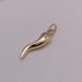  14KT YELLOW GOLD 1" ITALIAN HORN PENDANT