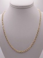  14KT YELLOW GOLD 24" ROPE LINK CHAIN