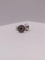 14KT WHITE GOLD  ~.50 TOTAL CARAT WT. MULTI-COLOR DIAMOND 1/4" STUD EARRINGS