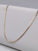  14KT YELLOW GOLD 17.5" BOX LINK CHAIN