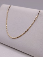  14KT YELLOW GOLD 20" DIAMOND CUT ROPE LINK CHAIN