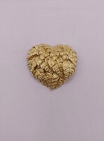  18KT YELLOW GOLD SECOND HAND TIFFANY & CO LEAF HEART PIN