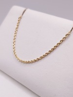  14KT YELLOW GOLD 17" ROPE LINK CHAIN