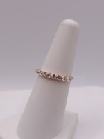  SIZE 6 14KT ROSE GOLD ~.33 TOTAL CARAT WT. ROUND DIAMOND BAND RING