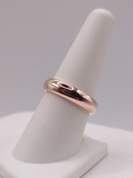  SIZE 8 14KT ROSE GOLD POLISHED FINISH PLAIN BAND RING
