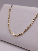  14KT YELLOW GOLD 20" ROPE LINK CHAIN