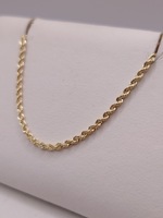  14KT YELLOW GOLD 18" ROPE LINK CHAIN