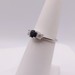  SIZE 6 950 PLATINUM ~.20 CARAT BLUE SAPPHIRE CENTER WITH DIAMOND ACCENT RING