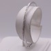  18KT WHITE GOLD ~.33 TOTAL CARAT WT. ROUND DIAMOND PAVE 2 1/2" BANGLE BRACELET