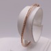  18KT ROSE GOLD ~.33 TOTAL CARAT WT. ROUND DIAMOND PAVE 2 1/2" BANGLE BRACELET