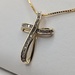  10KT YELLOW GOLD ~.50 TOTAL CARAT WT. DIAMOND 1 1/4" INFINITY CROSS PENDANT