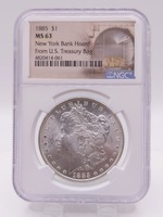  Ngc Graded MS 63 1885 Morgan Silver Dollar