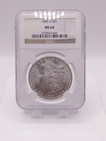  Ngc Graded MS 64 1885 -O Morgan Silver Dollar