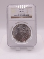  Ngc Graded MS 63 1887 Morgan Silver Dollar